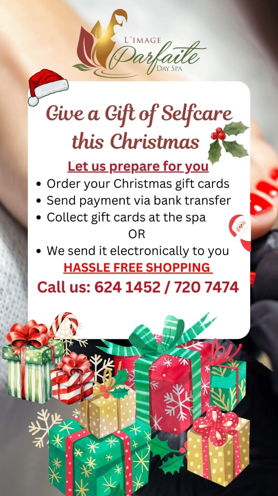 Give a Gift of Self-Care This Christmas - Gift card Poster